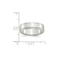 thumbnail image 2 of White Sterling Silver Ring Band Wedding Ridged Standard Flat, 2 of 2