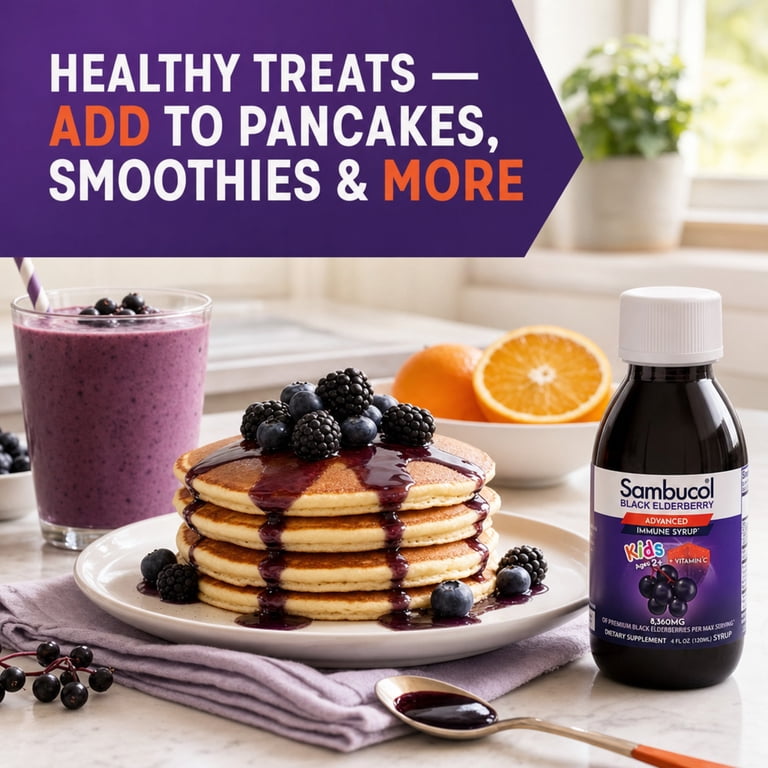 Sambucol Black Elderberry Syrup For Kids, 4oz photo 7