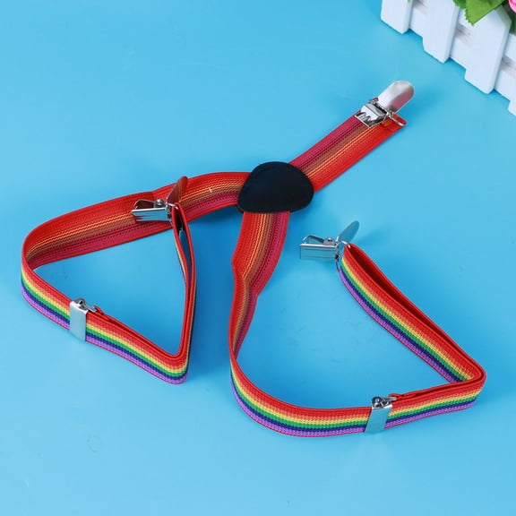 FOLOYORI 1Set Toddler Suspenders with Metal Clips Boys and Girls Fashion Straps 2.5x65CM Multicolor