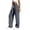 Gray, variant on WIZUTIZ Women's High Waist Wide Leg Pants Elastic Waist Loose Fit Full Length Casual Trousers Slimming Soft Flowy Elegant Versatile Elegant