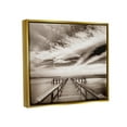 thumbnail image 4 of Stupell Industries Dock with Cloudy Sky Landscape Photography Gold Floater Framed Canvas Art Print Wall Art, 31 x 25, 4 of 10