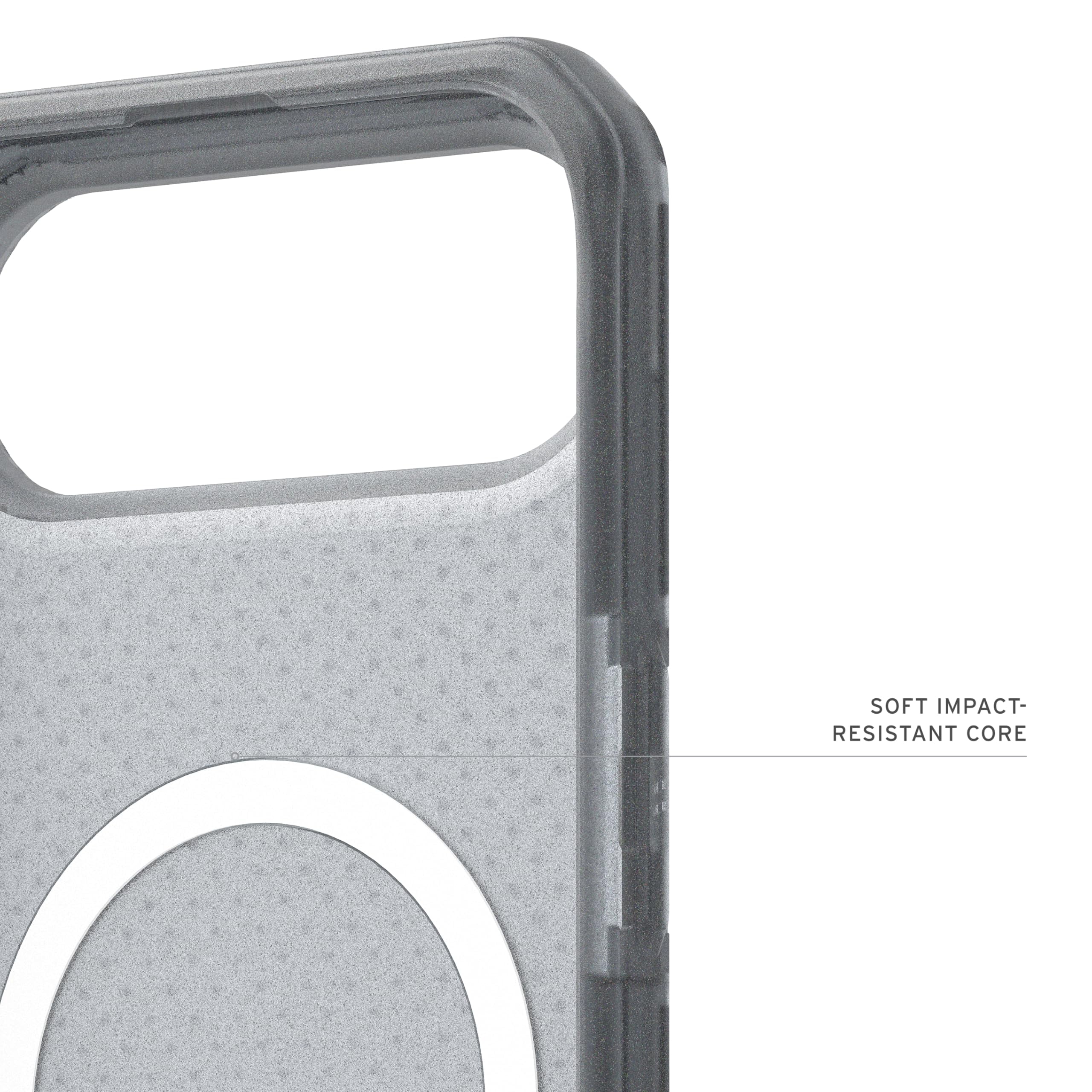 UAG iPhone Air Case Dot - Compatible with MagSafe Translucent Military Grade Protective Cover, Ash