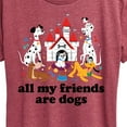 thumbnail image 3 of Disney Classics - Cats & Dogs - All My Friends Are Dogs - Women's Short Sleeve Graphic T-Shirt, 3 of 5