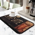 thumbnail image 2 of Coffee Brown Pattern Coffee Bar Mat Accessories for Countertop Absorbent Hide Stain Dish Drying Mats for Kitchen Counter Draining Pad Under Coffee Maker Coffee Pot Espresso Machine 19.5x12in, 2 of 7