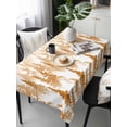 thumbnail image 6 of Burnt Orange Forest Table Cloth, Contemporary Silhouette Abstract Art Waterproof Tablecloth for Rectangle Tables, Reusable Washable Fabric Table Cover for Restaurant Kitchen Dining Tables 60"x120", 6 of 6