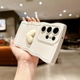 thumbnail image 5 of for Samsung Galaxy S23 Ultra Case for Women, Cute Kawaii 3D Love Heart Solid Color Curly Wavy Camera Lens Cover Shockproof Soft Silicone Phone Cover 6.8 Inch (Beige), 5 of 12