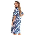 thumbnail image 3 of Just Love Short Sleeve Nightgown / Night Shirts Sleep Dress for Women (Blue - Sleepy Cloud, Small), 3 of 3