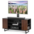 thumbnail image 2 of FITUEYES 3-Tiers Floor Wood TV Stand Media Console with Mount Base for 32 to 70 inches Flat Screen Industrial Metal Leg TW310601MB, 2 of 7
