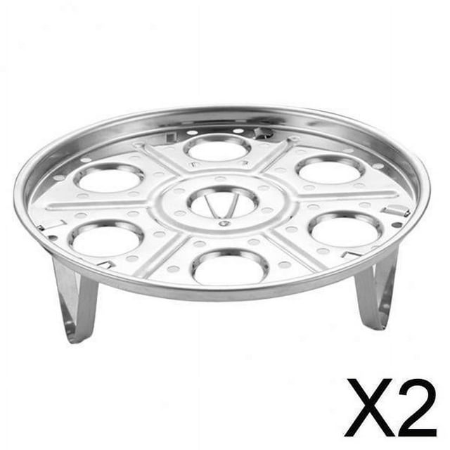 2 rejillas de acero inoxidable para olla a presión y huevos de 8 cm 2 piezas