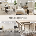 thumbnail image 3 of Funcionalidad individual, estilo sofisticado – Silla de comedor tapizada beige, respaldo alto Parsons, ribete de tachuelas, lino suave,diseño ergonómico. Especificaciones: 1 unidad, pack arpillera., 3 of 7