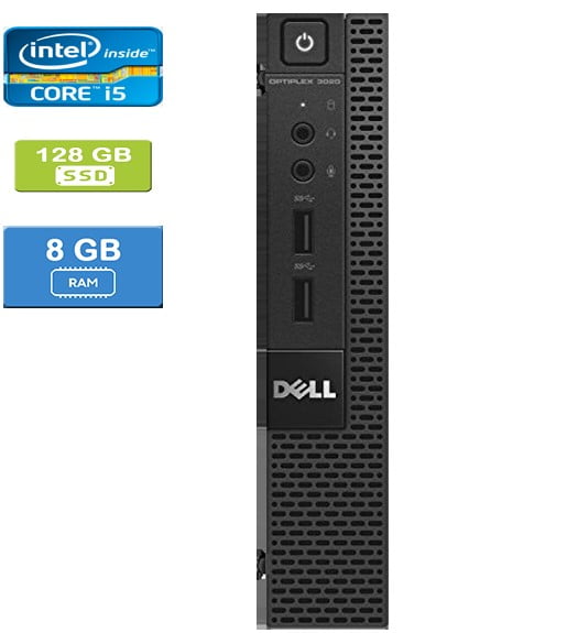 Used Dell 3020 MICRO Intel Core i54590T , 8GB, 128GB SSD, Win 10 Pro