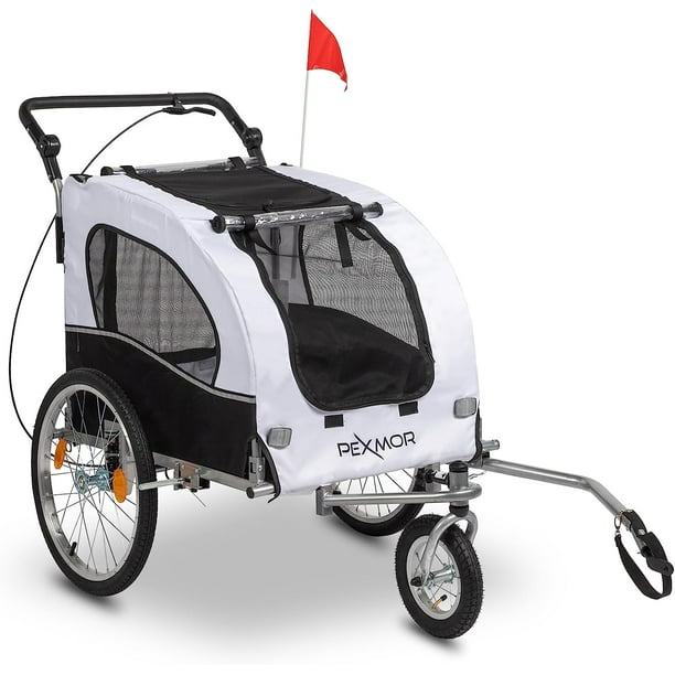PEXMOR 2in1 Dog Bike Trailer,Pet Stroller Dog Trailer for Bicycle w