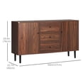 thumbnail image 3 of HOMCOM Kitchen Sideboard with 2 Cabinets 3 Drawers Buffet Table, 3 of 10