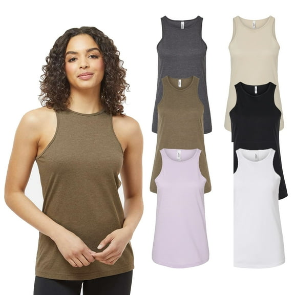 American Apparel Women's CVC Tank, Nice Fit Sleeveless Tank Top, Assorted Color, Size S, Pack of 6