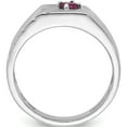 thumbnail image 2 of Sterling Silver Rhodium-Plated African Ruby Signet Men's Ringsize 11 (Width 8.5 To 3.5) - Jbsp, 2 of 5