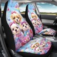 thumbnail image 4 of XYZCANDO 2 pcs Car Seat Covers for Front Seat Front Seat Cover Waterproof Breathable, Vehicle Sedan Auto Car Front Seat Covers, Puppy Flower Design, 4 of 10