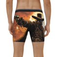 thumbnail image 2 of Men's Boxer Briefs, Golden Sun Cowboy Soft and Breathable Mens Underwear Boxer Briefs With Widen Waist, 2 of 5