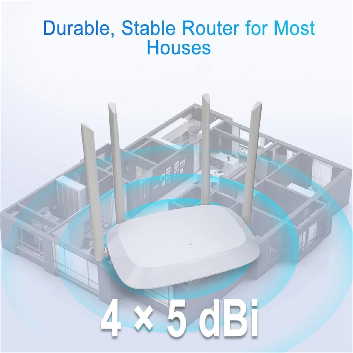 AC1200 Wi-Fi Router Gigabit Ethernet Router Dual Band 2.4GHz 5GHz Wireless Network WiFi Repeater 4x5dBi Antennas US-Plug
