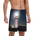thumbnail image 6 of Mens Pajama Shorts, Peggy's Cove Lighthouse Sleep Shorts Men Pajama Bottoms Lounge PJ Shorts with Pockets, 6 of 6