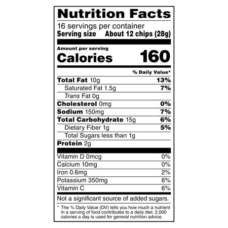 Ruffles Ridged Potato, Chips Regular, 16-Ounce Packages Pack of 6