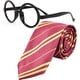 thumbnail image 1 of Sawaruita Corbata a rayas con marco de gafas novedoso para accesorios de disfraces de cosplay de Navidad escolar, traje para niños, adolescentes, mujeres, hombres, 1 of 3