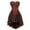 Brown, variant on Corset 2 Pieces set Corsets for Women SteamUpnk Goth Leather Bustier Pirate Costume Plus Size Brown 3XL