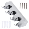 thumbnail image 5 of WHAMVOX Bathroom Storage Rack for Home Use Made of Durable Plastic Grey Color Keep Your Space Clean and Organized 3 Slots 4 Hooks, 5 of 8