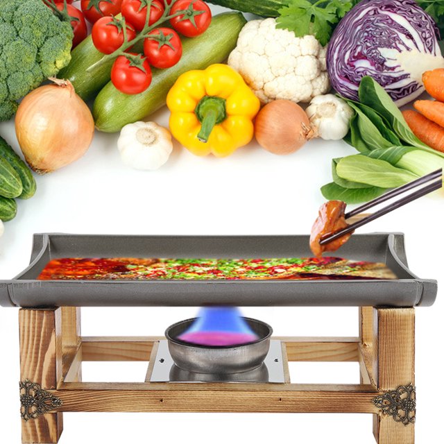 Placa de parrilla fácil de limpiar placa de parrilla antiadherente utensilios de cocina para picnic y barbacoa Crtynell Otros