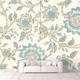 thumbnail image 2 of IDEA4WALL 4pcs Vintage Flowers Peel and Stick Wallpaper Removable Wall Murals Large Wall Stickers for Home Decoration, 66"x24", 2 of 4