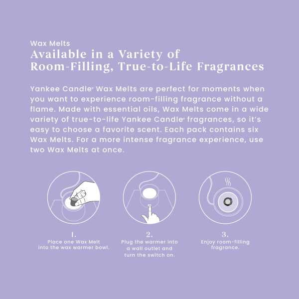 Yankee Candle Lilac Blossoms Fragranced Wax Melts, 6 Wax Spheres per Package, Pack of 6 (36 Cubes Total)