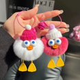 thumbnail image 2 of Lindo llavero colgante de coche de pato de piel de conejo, muñeco de peluche, pequeño colgante de bolsa de bola de carbón, 2 of 6