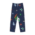 thumbnail image 4 of Daiia Dinosaur Astronaut Space Surfing Men's Sleep Pant with Pockets and Drawstring,Pajama Pants-Large, 4 of 9