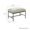 thumbnail image 4 of Modway Raya Outdoor Patio Boucle Lounge Chair and Ottoman in Ivory, 4 of 9