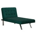 DHP Emily Sectional Futon Sofa Bed with Convertible Chaise Lounger