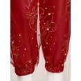 thumbnail image 5 of TiaoBug Kids Girls Harem Pants Belly Dance Costume Bollywood Tribal Arabic Princess Lantern Trousers Red 9-10, 5 of 6