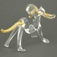 thumbnail image 3 of GlassOfVenice Murano Glass Cristallo and Gold Dog, 3 of 6