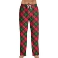 thumbnail image 2 of Cyglowse Mens Christmas Pajama Pants Soft Pj Bottoms Lounge Pants with Drawstring Plaid Red L, 2 of 7