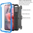 thumbnail image 4 of eBizWare Moto G Power 5G 2024 Case, with [Built-in Screen Protector] and Belt Clip Holster, Shockproof Heavy Duty Protective Kickstand Phone Case Cover for Motorola Moto G Power 5G 2024 - Blue, 4 of 9