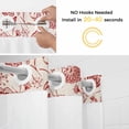 thumbnail image 5 of Red Spring Floral No Hook Shower Curtain Waterproof, Bathroom Curtains with Snap in Liners and See Through Top Window, Summer Botanical Farmhouse Hotel Style Bathtub Curtains Shower 72"Wx84"L, 5 of 8