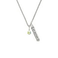 thumbnail image 2 of Delight Jewelry Crystal Clear AB Channel Drop Silvertone Always My Mother Bar Charm Necklace, 23", 2 of 4