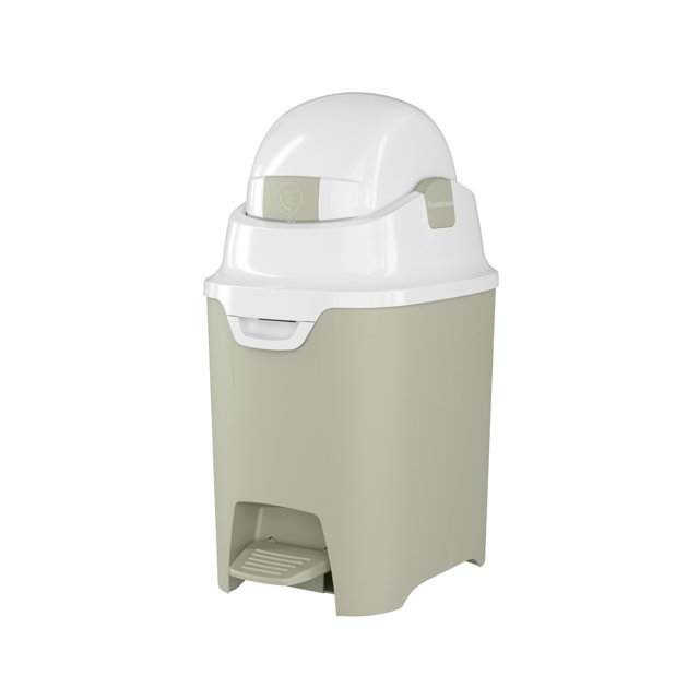 Foundations Petit Seau à Couches Mains Libres avec Couvercle Hermétique - Élimination des Couches Durable et Inodore, Grande Capacité, Peut Contenir jusqu'à 30 Couches pour Nouveau-Né, Recharge avec n'Importe Quel Sac - Sable