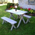 thumbnail image 2 of Pressure Treated Pine Crossleg Table with 2 Benches, 2 of 28