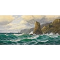thumbnail image 2 of Max Jensen 14x9 Black Ornate Wood Framed Double Matted Museum Art Print Titled: A Seascape with Steamer on the Horizon, 2 of 5