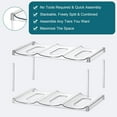 thumbnail image 6 of Stackable Water Bottle Organizer Holder - 3 Tier Clear Plastic Rack for Large Tumblers, Cabinet Countertop Fridge Storage, 6 of 8