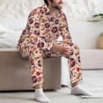 thumbnail image 7 of Salouo rock music Skull record Print Button-Front Long Sleeve Pajama Set for Men, Soft 2Pjs Men's Long Sleeve Sleepwear-XX-Large, 7 of 7