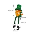 thumbnail image 2 of Fiudx Decoración del hogar Muñeca de piernas largas decorada con hojas y festival irlandés de San Patricio Muñeca sin rostro, 2 of 2