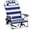 Blue Stripes_32.28"H, variant on GZXS Folding Beach Chair with Side Pocket & Cooler Pouch, 5-position Adjustable Reclining Chair, Portable Camping Chair for Outdoor, 15.4" Seating Height, Yellow