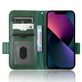 thumbnail image 4 of SaniMore Wallet Case for iPhone 15 6.1" 2023, Glitter PU Leather Case Triangle Pattern Card Slots Cash Pocket Kickstand Removeable Wrist Strip All-around Protective Magnetic Cover, Green, 4 of 9