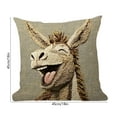 thumbnail image 2 of Animals Print Pillow Cover 45x45CM - Cute Short Lint Cushion with Faux Embroidery, Decorative Throw Pillowcase for Sofa Bedroom and Living Room, 2 of 6