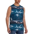thumbnail image 2 of Kdxio Eiffel Tower at Night for Men's Muscle T-shirt,Sleeveless for Workout Running Athletic Gym Lounge Casual, 2 of 7